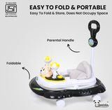 Baby Walker with Musical Toy Bar Rattles and Activity Toys 360° Wheels (Black, 888 Walker)
