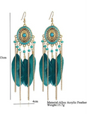 Feather Stylish Tassel Earrings