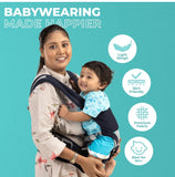 LuvLap Comfy Newborn Baby Carrier with Detachable Hip Seat (3 in 1), Ergonomically Designed (6-24 Months), 6 Baby Carrying Modes, Carrying Capacity