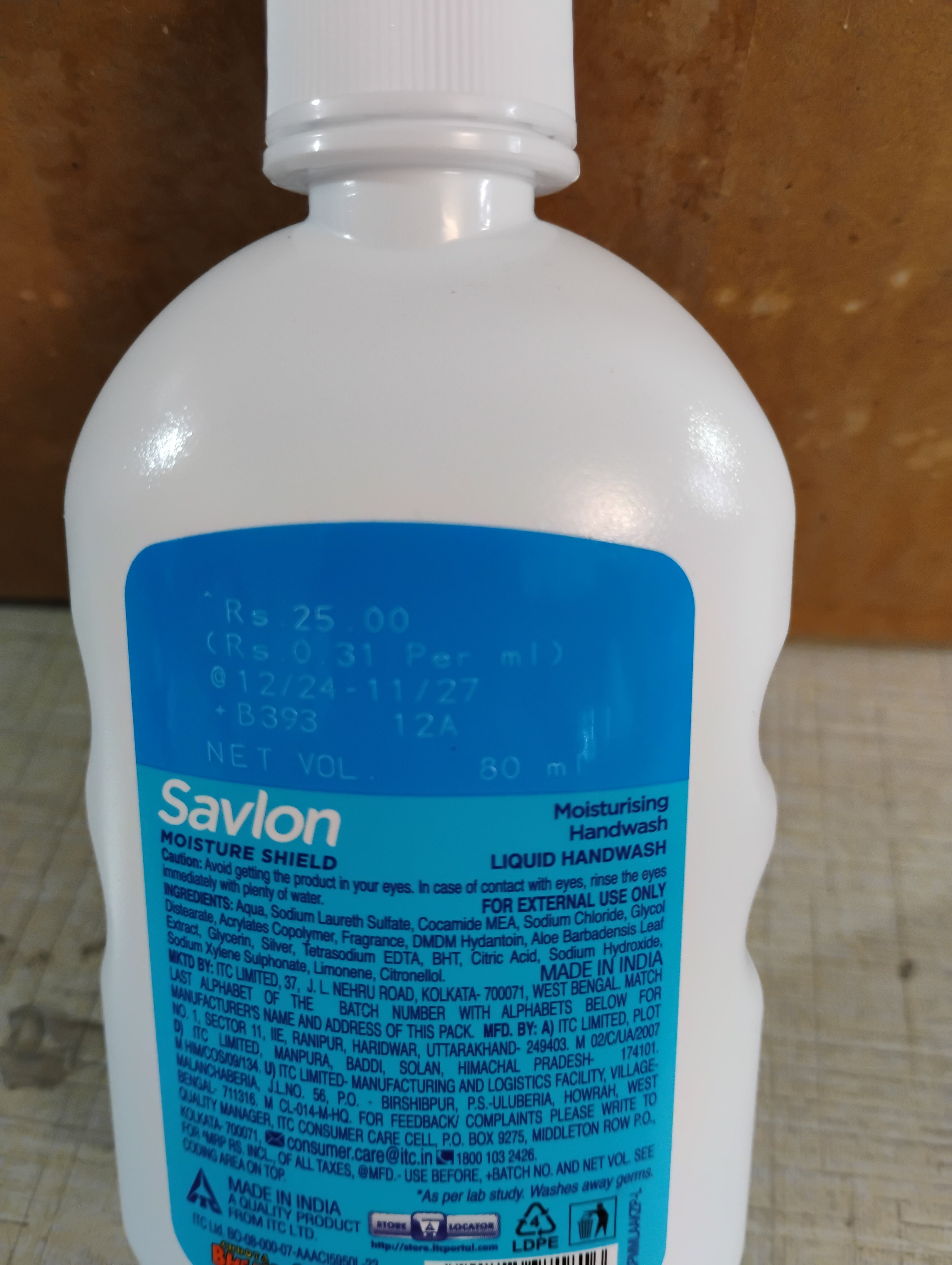 SAVLON HANDWASH PUMP 80ml MRP 25/-