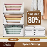 SITTELLA Folding Closet Wardrobe Organizers Storage Box