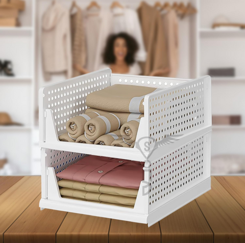 SITTELLA Folding Closet Wardrobe Organizers Storage Box