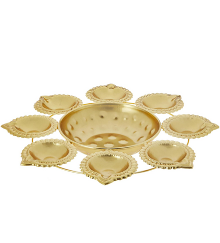 Solimo Diya Shape Iron Flower