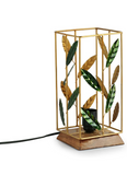 'Lush Foliage' Iron & Wooden Table Lamp