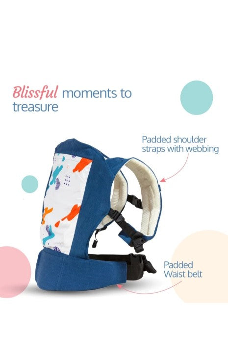 luvlap adorebl baby carrier 3 in 1 carrier positions for 6 to 24  baby carrier ( blue fornt carrier facing in )