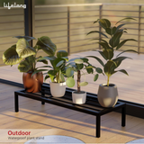 Lifelong Set Of 4 Plant Stand For Balcony & Living Room Capacity 120Kg- Anti-Rust Pot Stand For Outdoor & Indoor Planters- Gamla,Flowerpot,Garden,Plant Stands For Balcony Decoration (Black - 24 Inch)