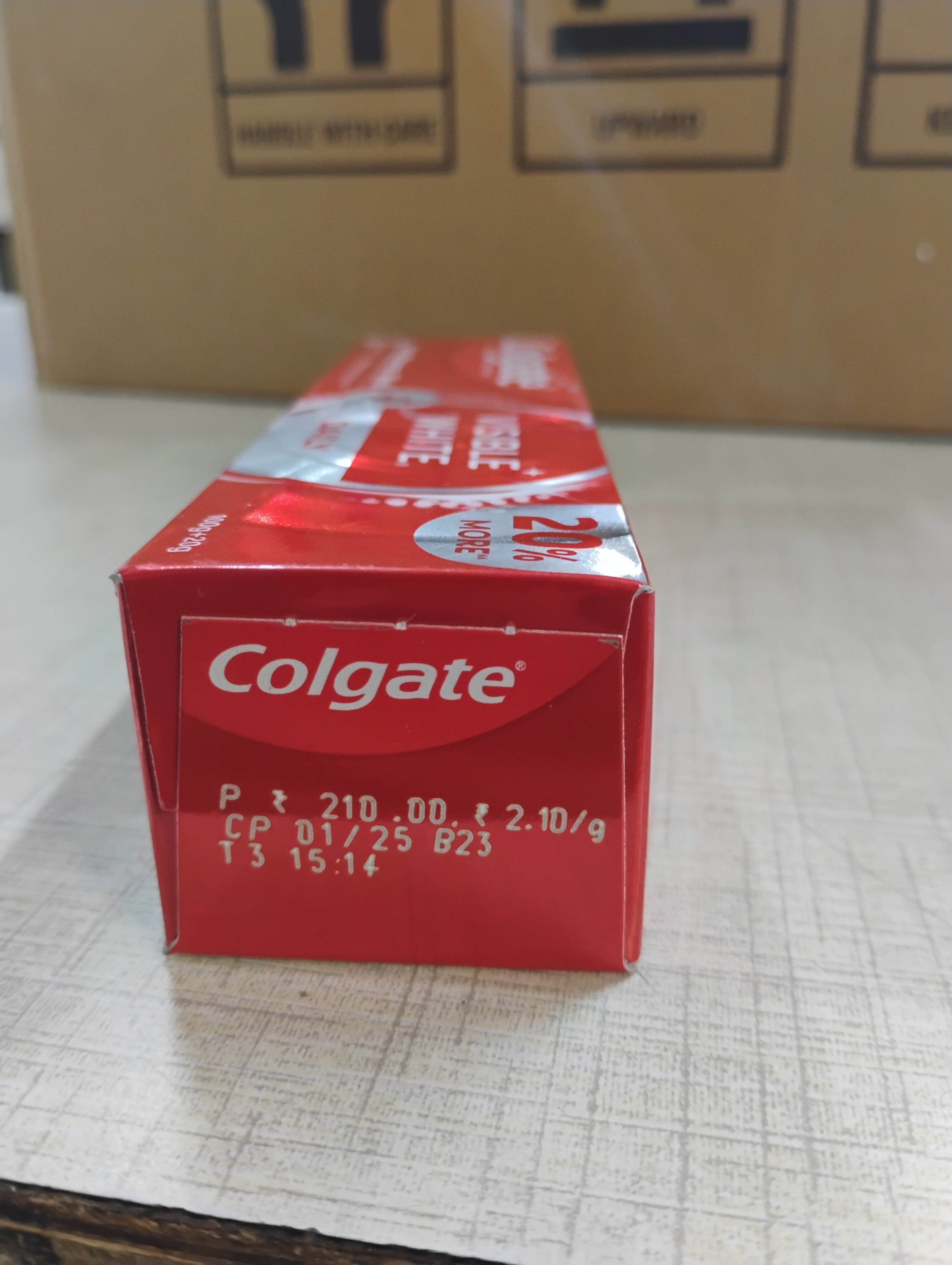 COLGATE VISIBLE WHITE 120gms MRP 210/-