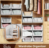 SITTELLA Folding Closet Wardrobe Organizers Storage Box