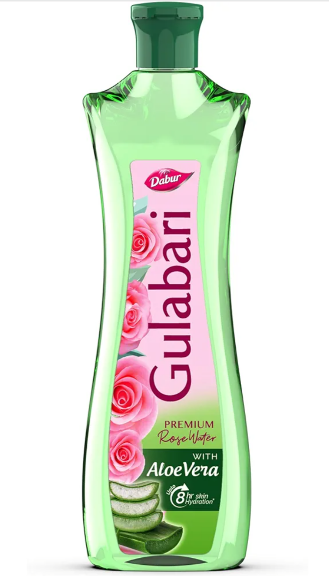 DABUR GULABARI ROSE WATER WITH ALOE VERA 400ml MRP 170/-