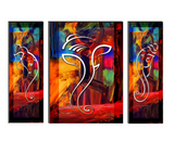 MDF Lord Ganesha Satin Painting