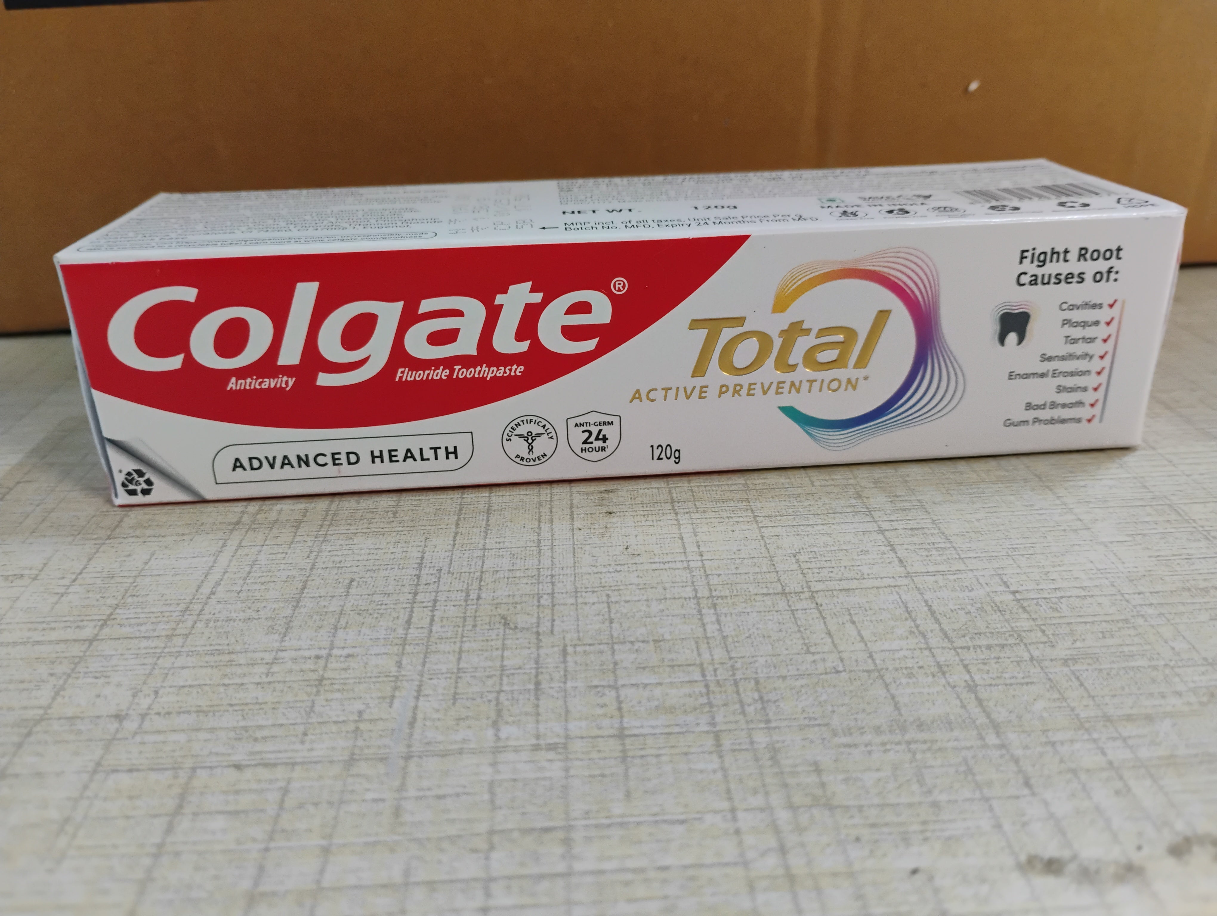 COLGATE TOTAL 120GMS MRP 190/-