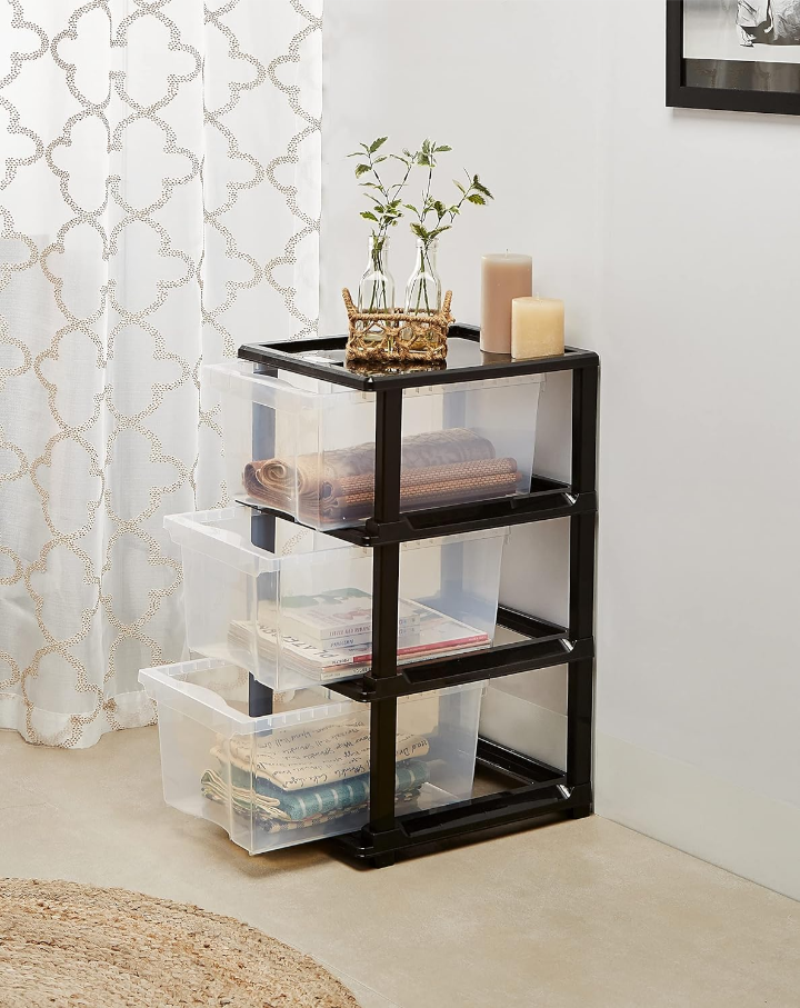Plastic Multipurpose Modular Drawer, 3 Racks