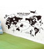 Solimo Wall Sticker for Study Room World Map