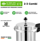 Leo Natura Eco Combo Pack Regular Common Lid 2 L, 3 L Outer Lid Pressure Cooker  (Aluminium)