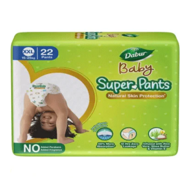 DABUR BABY SUPER PANTS SIZES M,L,XL,XXL MRP 549/-