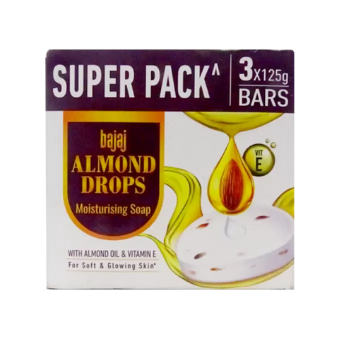 BAJAJ ALMOND DROPS SOAP 3x125gms MRP 297/-
