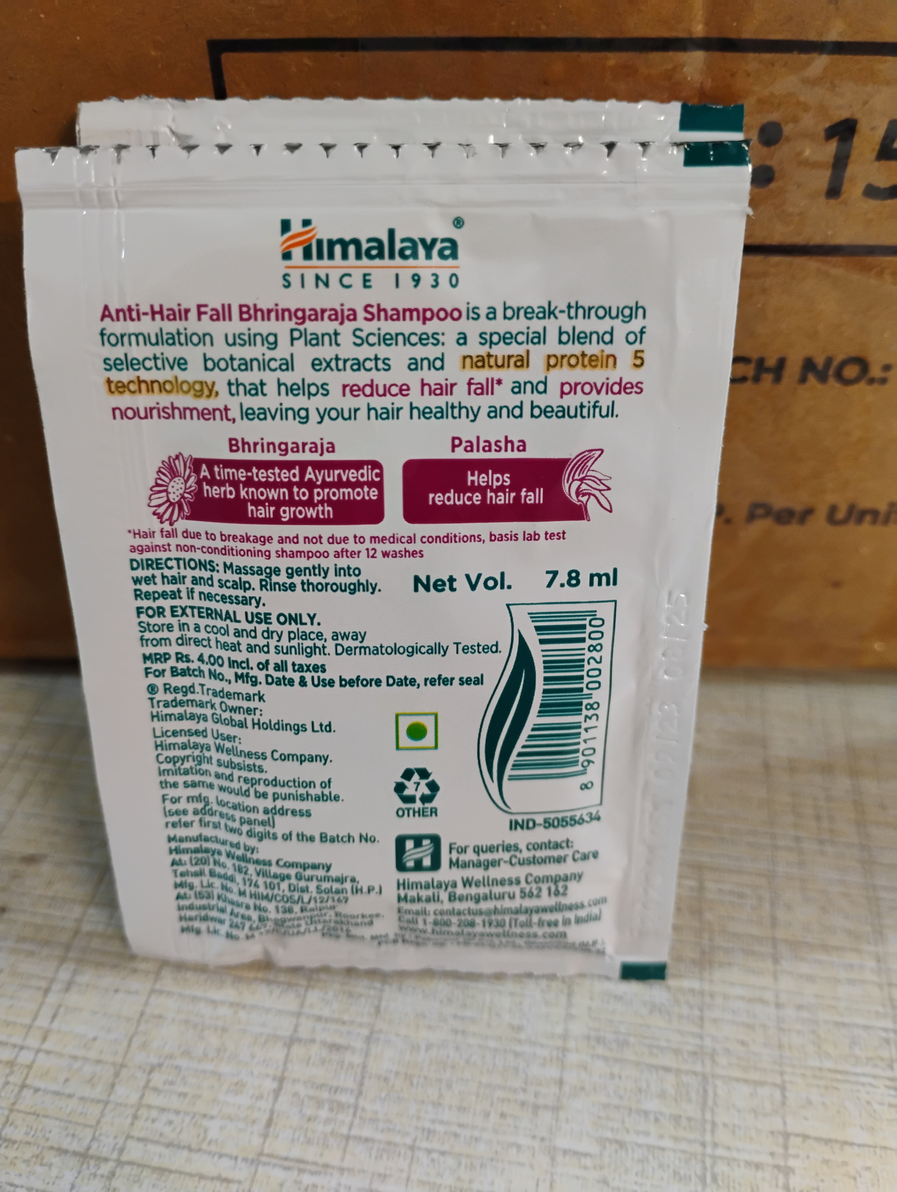 HIMALAYA ANTI HAIR FALL SHAMPOO 7.8MLX640N MRP 2560/- (4x640N)