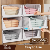 SITTELLA Folding Closet Wardrobe Organizers Storage Box