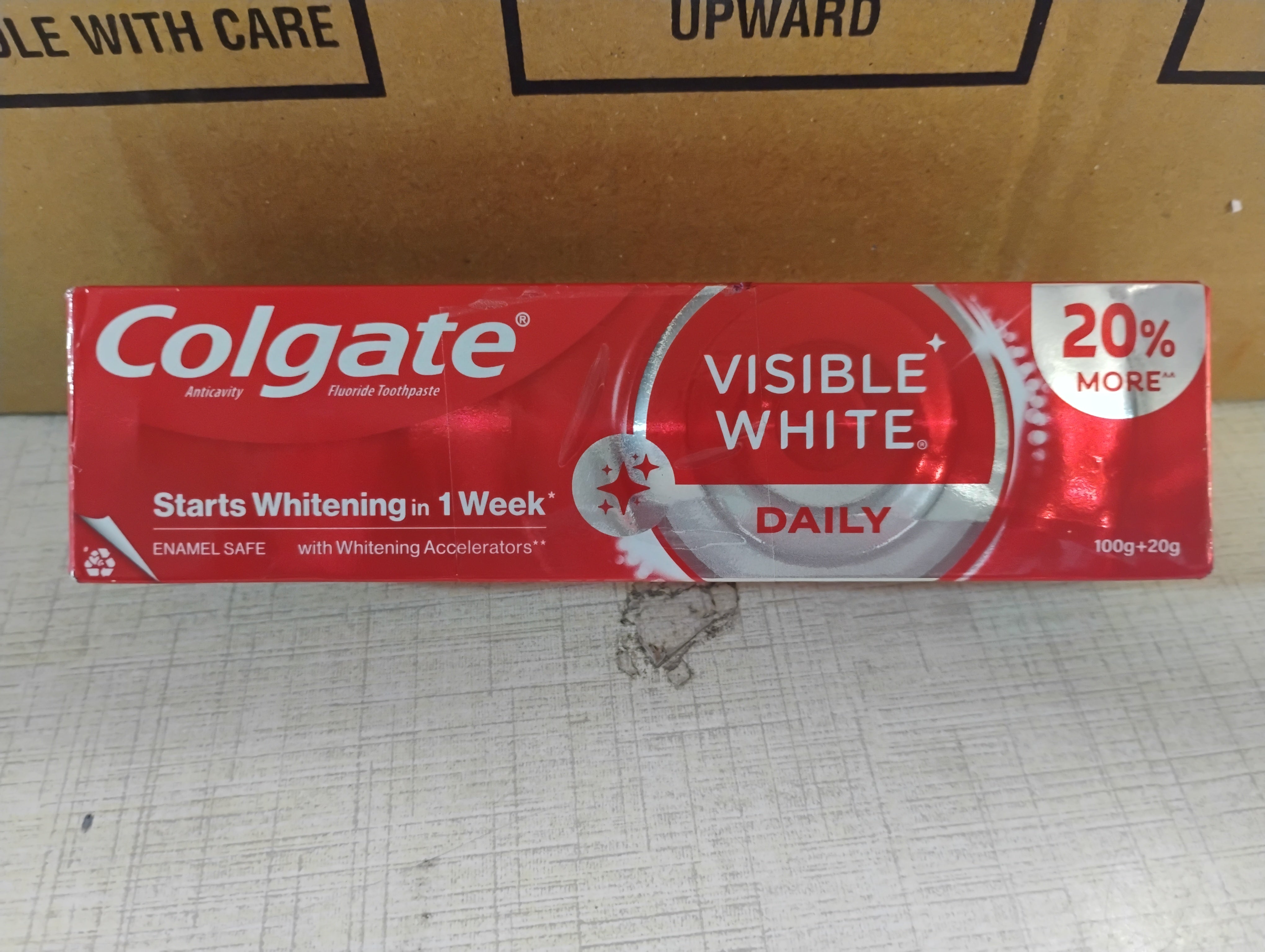 COLGATE VISIBLE WHITE 120gms MRP 210/-