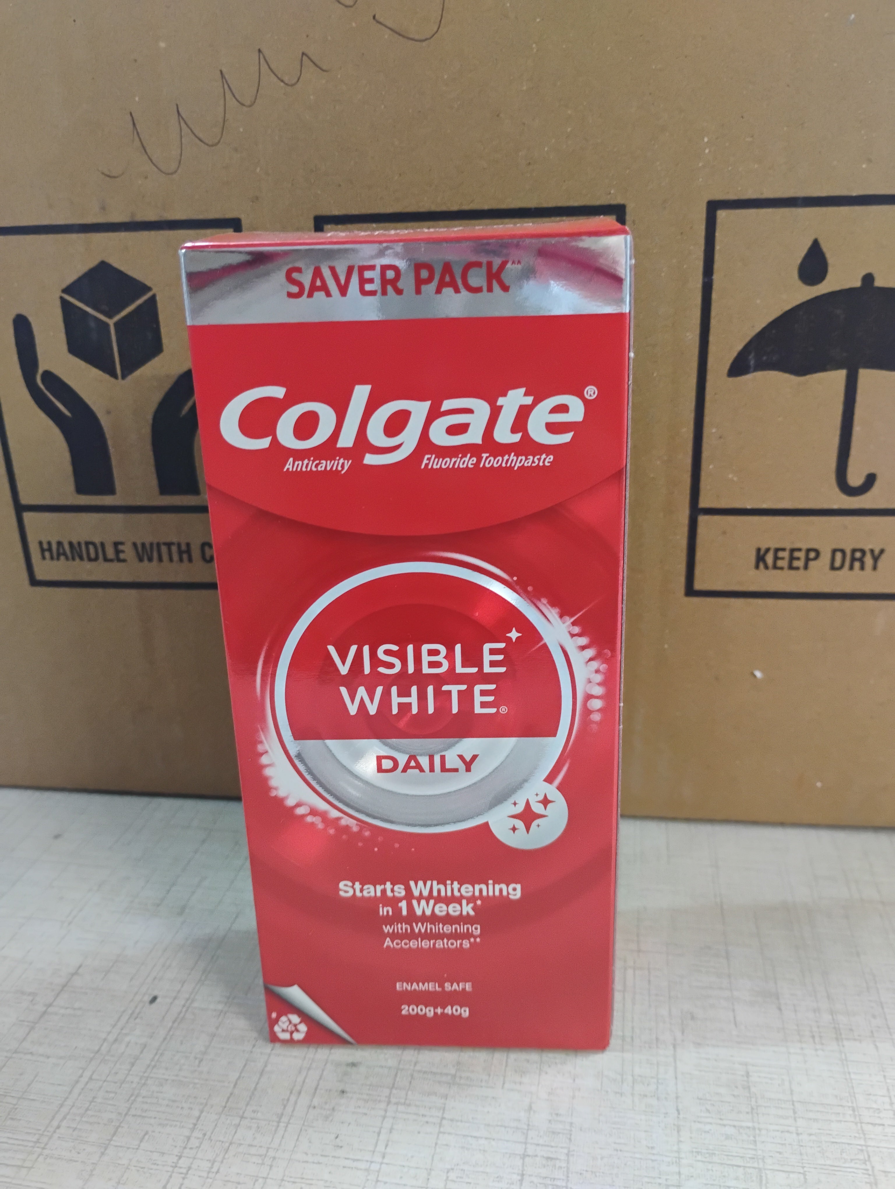 COLGATE VISIBLE WHITE 240G MRP 410/-