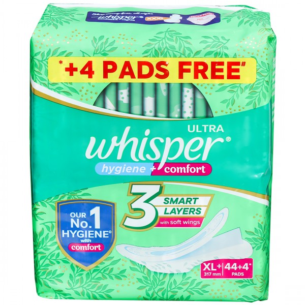WHISPER HYGIENE+ COMFORT XL PADS
