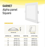 wipro Garnet Square LED Alpha Panel