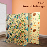 LuvLap Wild Woods Double Sided Water Proof Baby Floor Mat, Multicolor, Reversible Floor mats for Kids, Baby mats for Floor, Crawling Baby, Extra Large Size, 6'5" x 4'10" (195.5cmx147cm), 0.8cm Thick