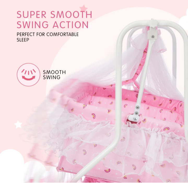 Amazon Brand - Supples Baby Cradle (Pink)