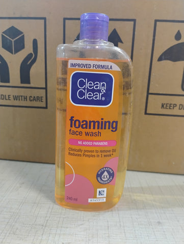 CLEAN & CLEAR FOAMING FACE WASH 240 ML MRP 480/-