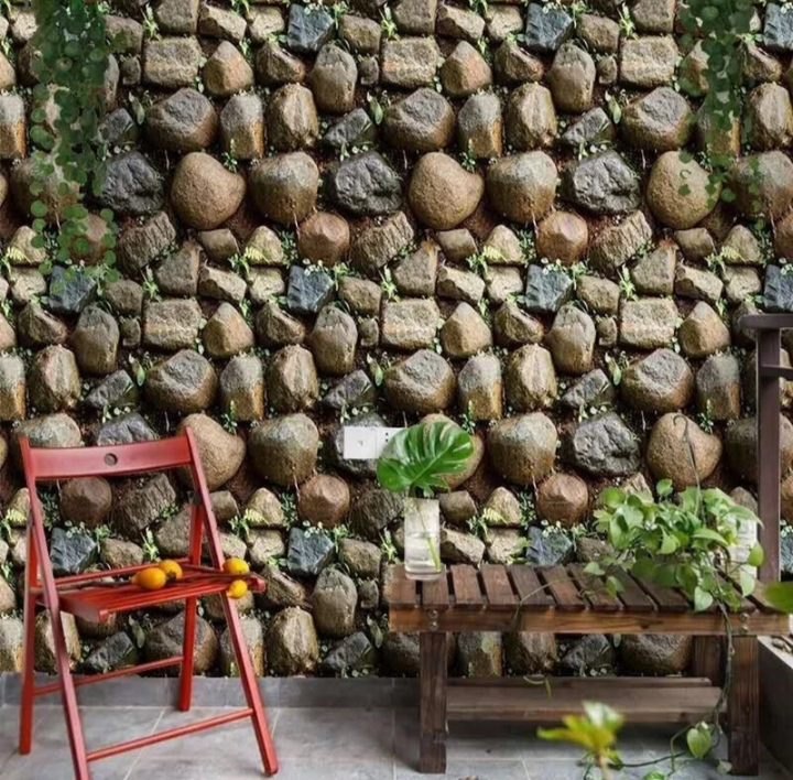 Flipkart SmartBuy  Brown brick Wallpaper